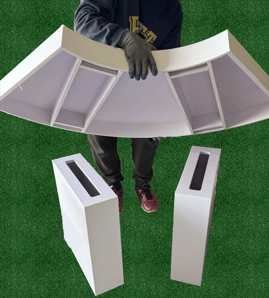 Kids Half Moon Lux Acrylic Table Set - 4 Piece Modular Design