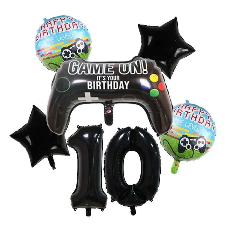 Gamepad Balloons Game On with Black Digit Number B