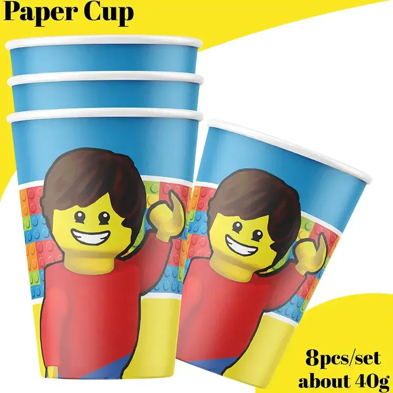 Building Blocks  Happy Birthday Banner Party Decor