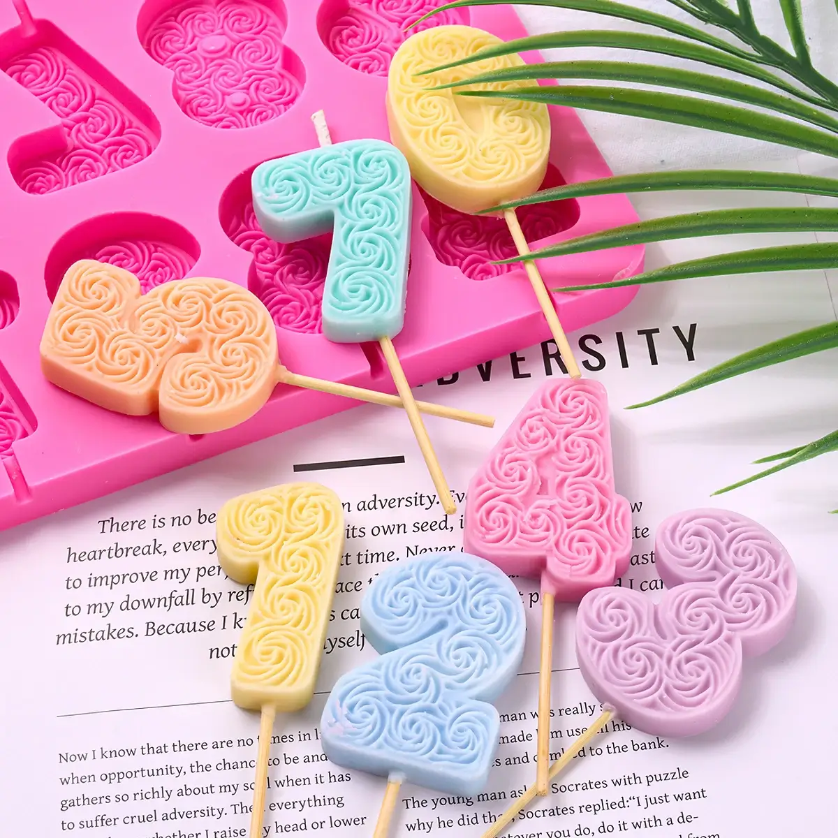 Birthday Ornament Silicone Candle Mold DIY Handmad