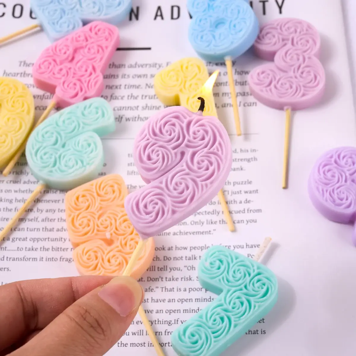Birthday Ornament Silicone Candle Mold DIY Handmad