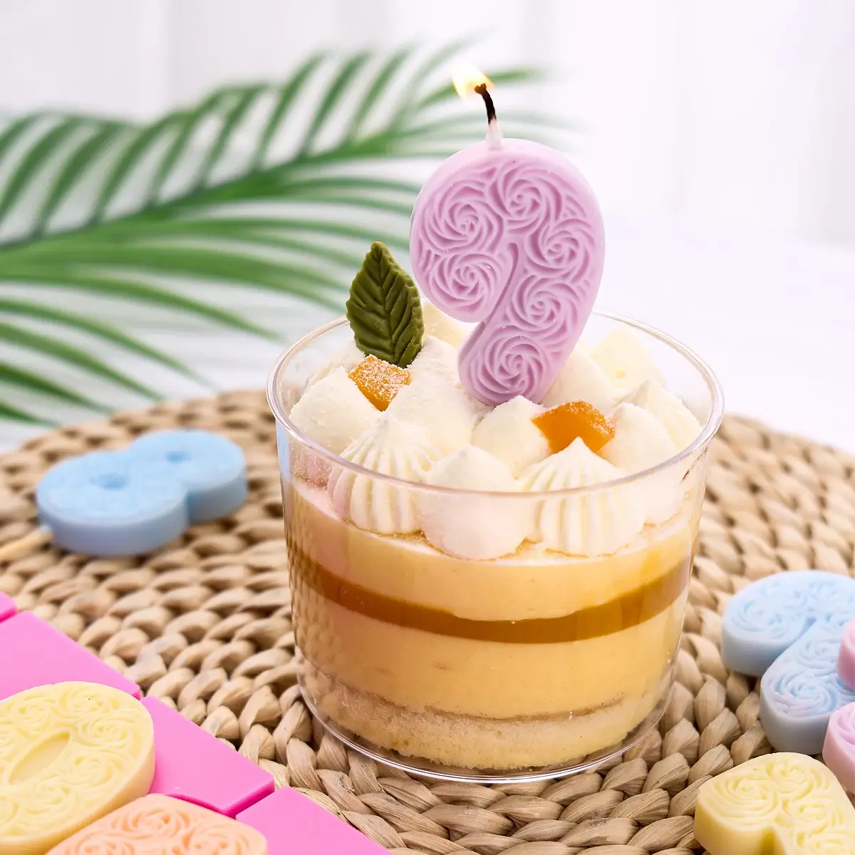 Birthday Ornament Silicone Candle Mold DIY Handmad