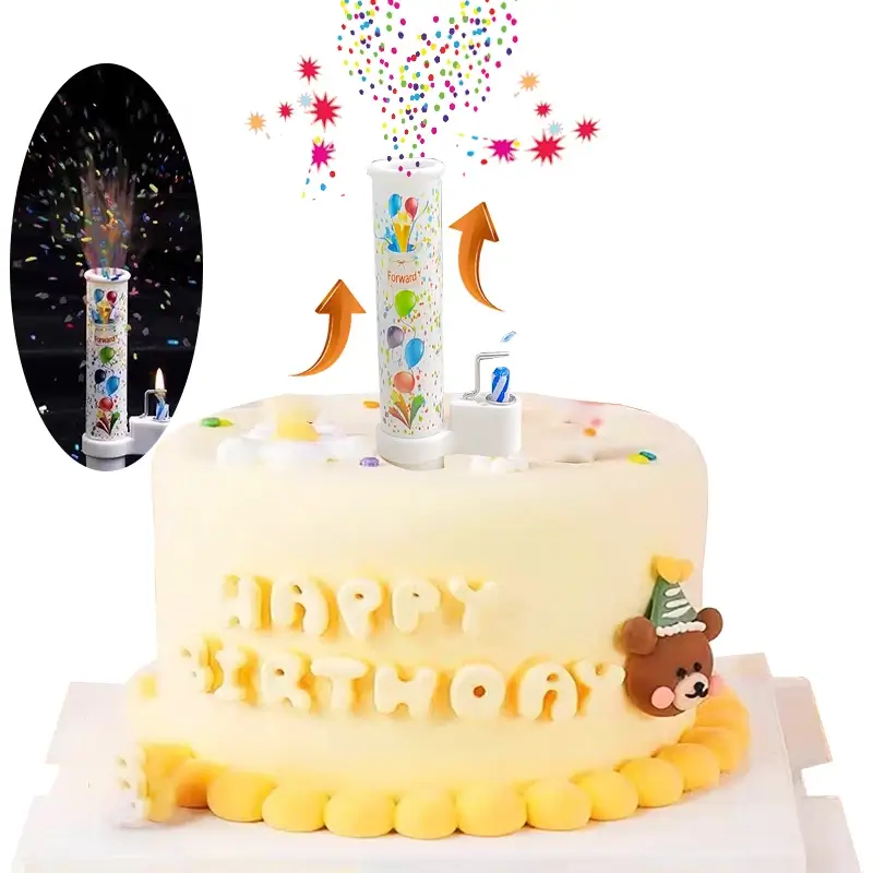 Surprise Candles Happy Birthday Cake Decorated Can