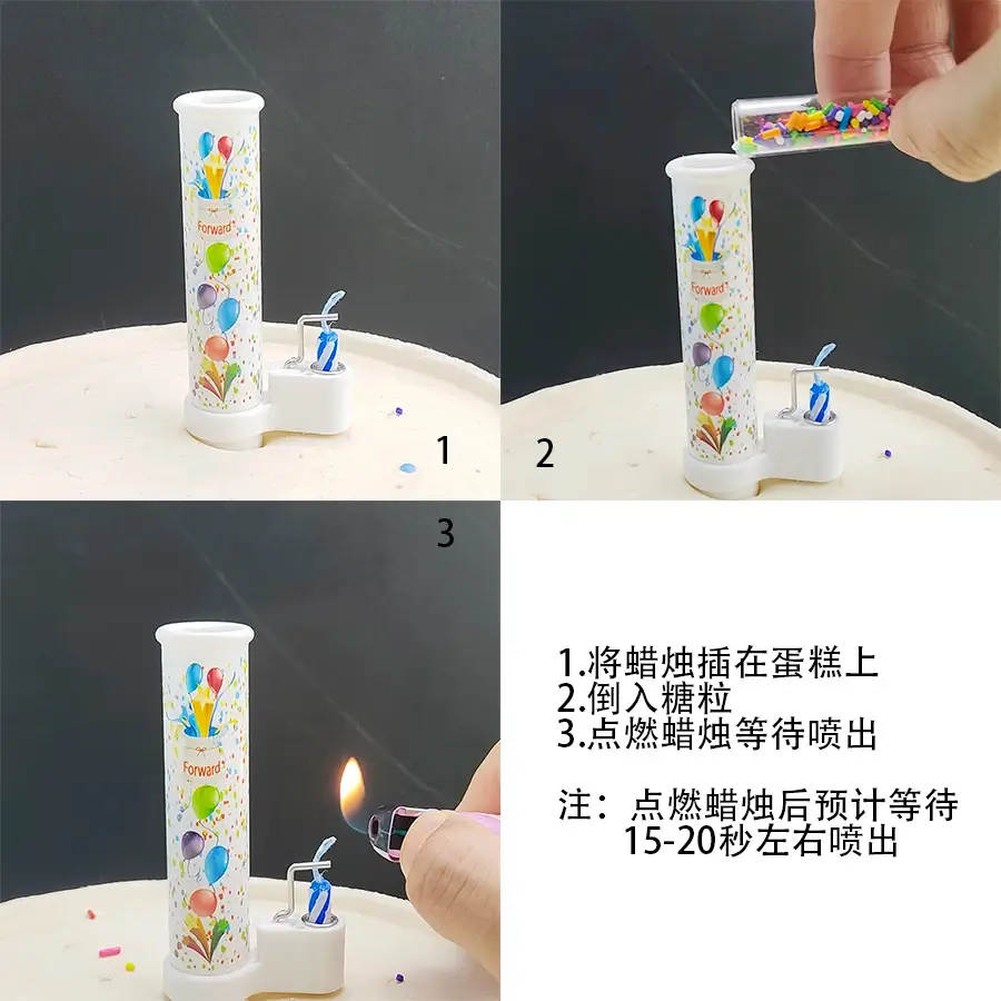 Surprise Candles Happy Birthday Cake Decorated Can