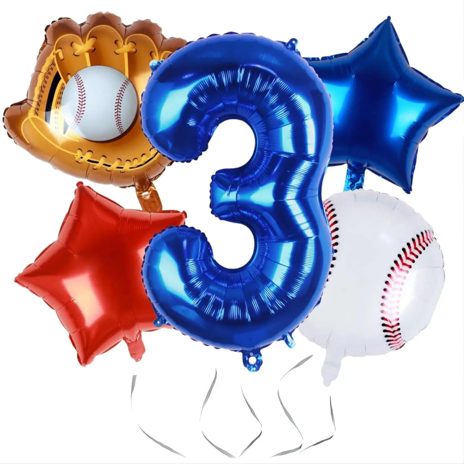 Baseball Balloon Party Decoration Navy Blue Alumin