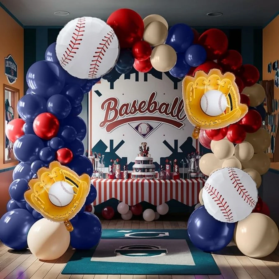 113-Piece Baseball-Themed Balloon Set for Birthday