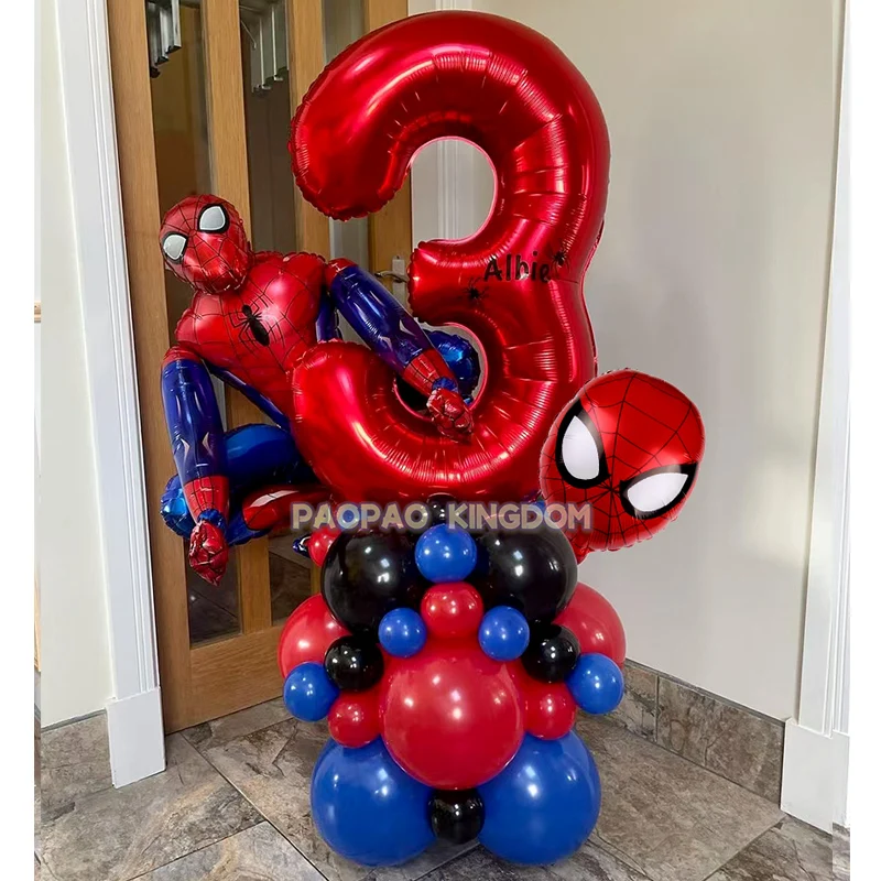 3D Dark Knight Hero Number Foil Balloons Yellow Bl