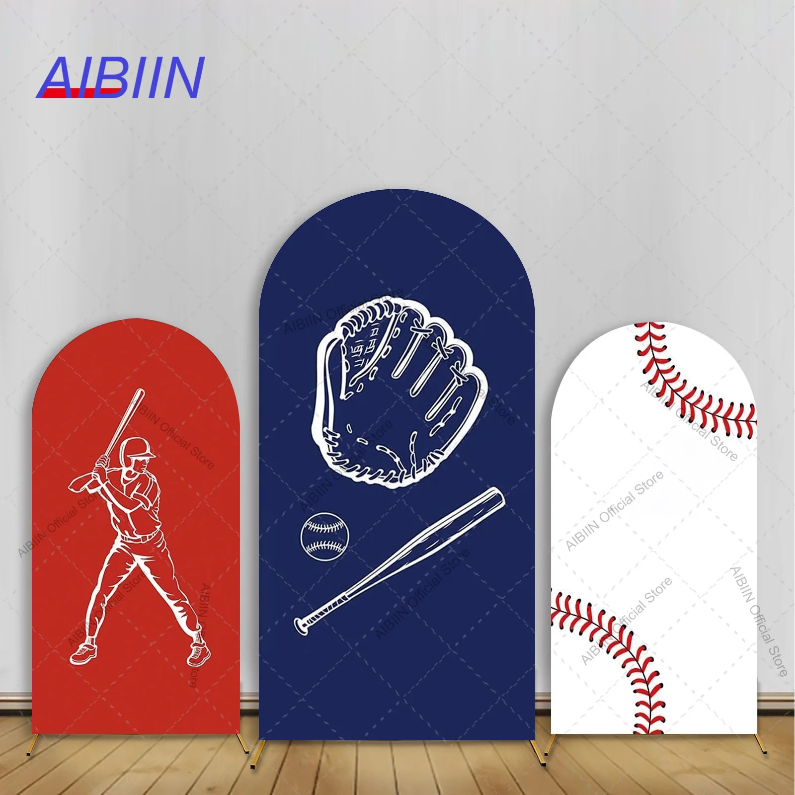 Baseball Theme Birthday Arch Backdrop Cover Baseba