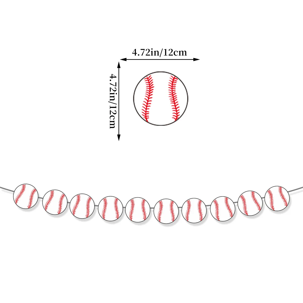 Baseball Garland