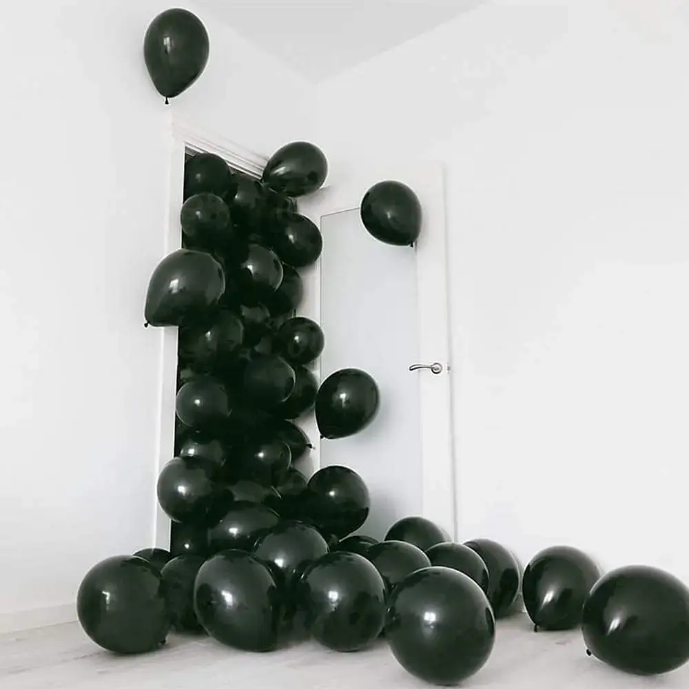 5-100pcs/Pack 12inch Black Latex Balloon for Weddi