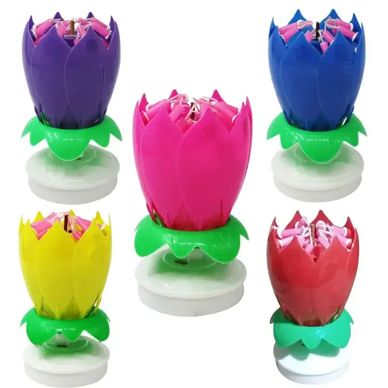 New Music Candles Rotating with Happy Birthday Son