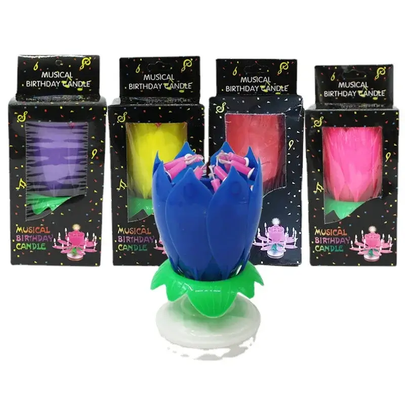 New Music Candles Rotating with Happy Birthday Son