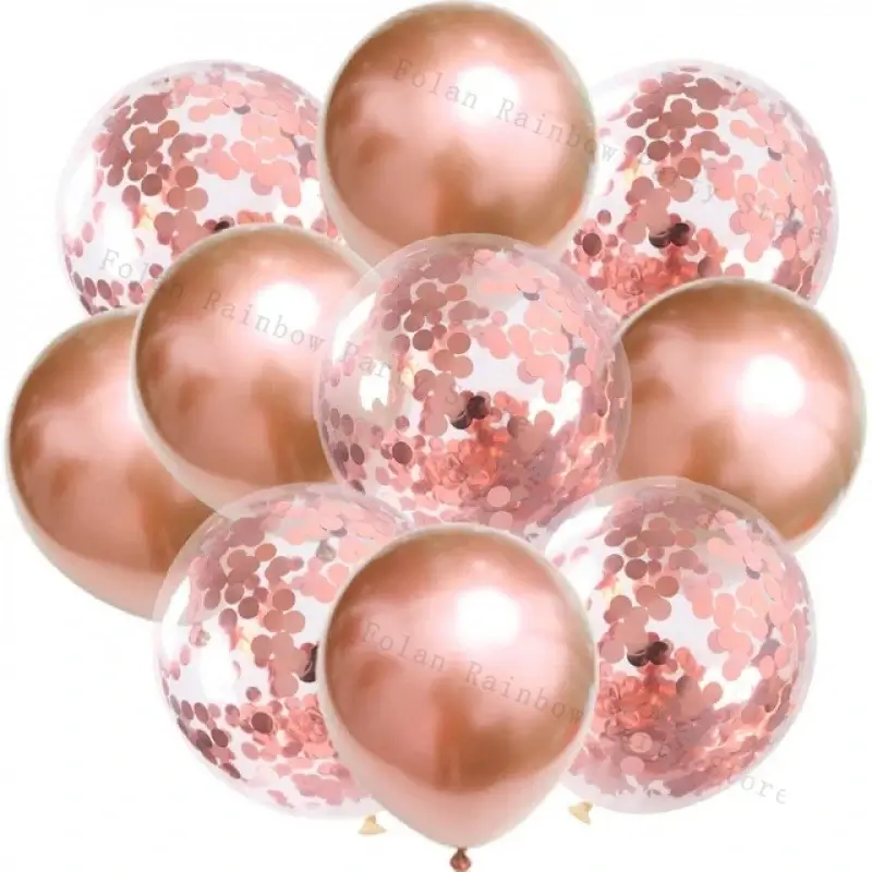 rose gold, 10pcs, 12inch