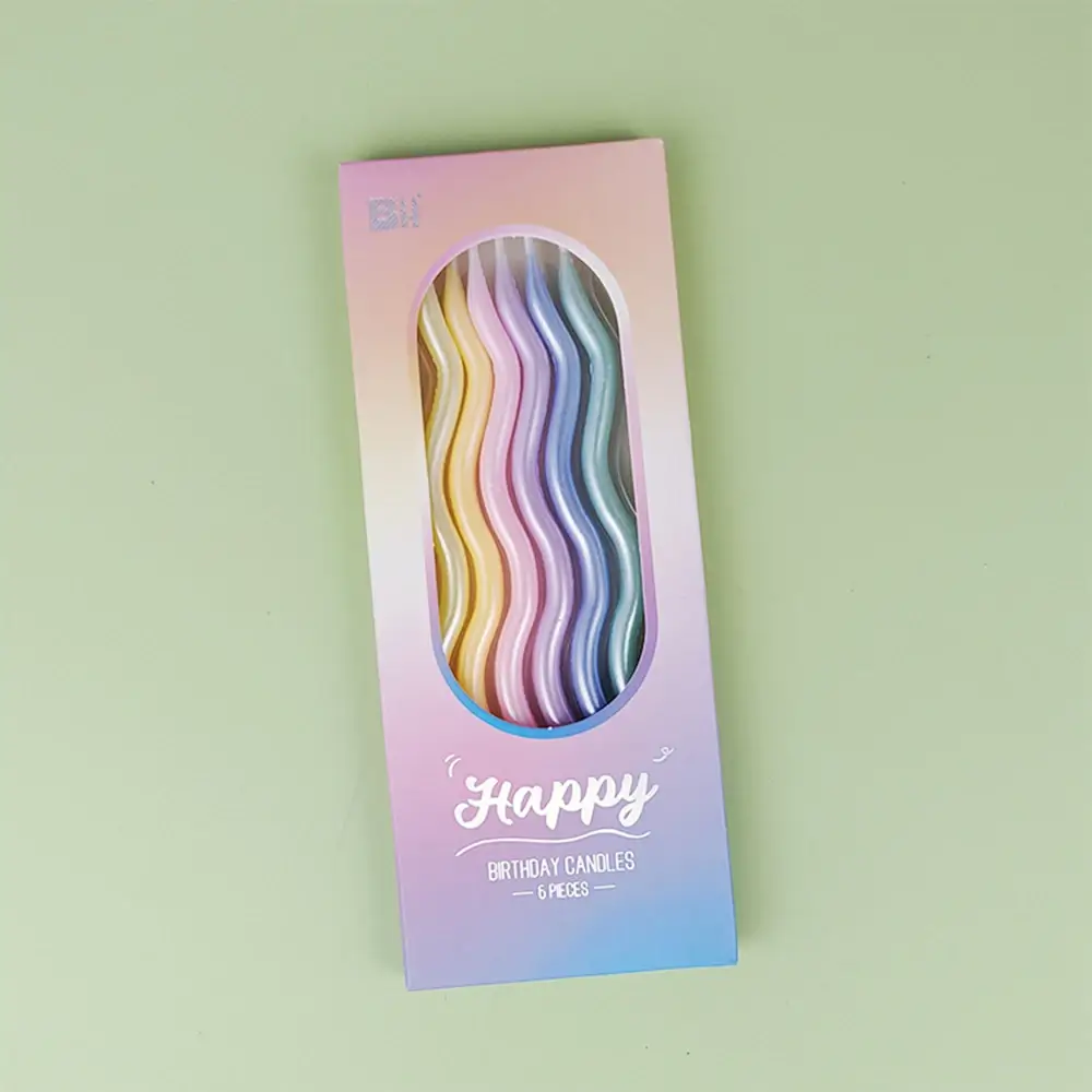 Six Birthday Candles In Various Colors, Including 