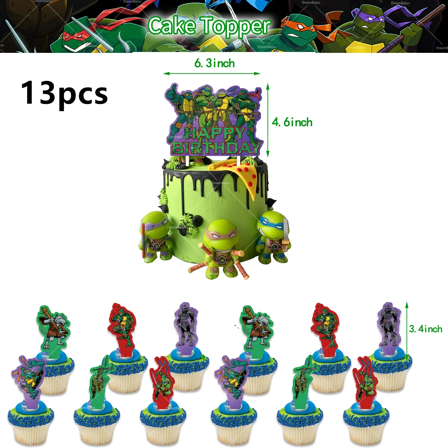 Turtle Heroes Cartoon Tortoise Hero Turtle Balloon