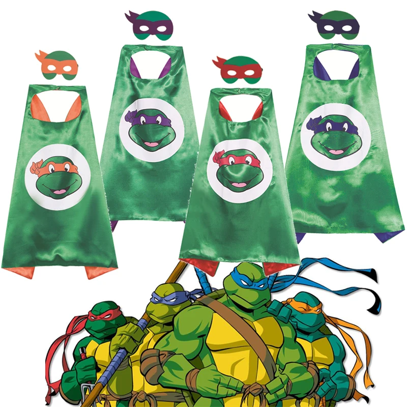 Cartoon Ninja Turtle Mask Cloak Party Decoration S