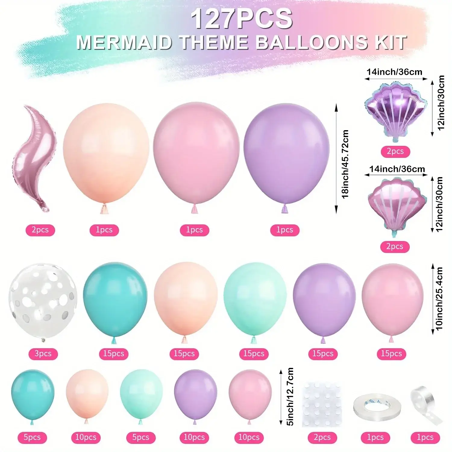 Mermaid Balloon Arch Set