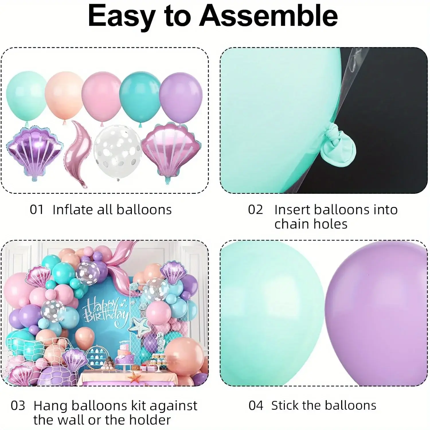 Mermaid Balloon Arch Set