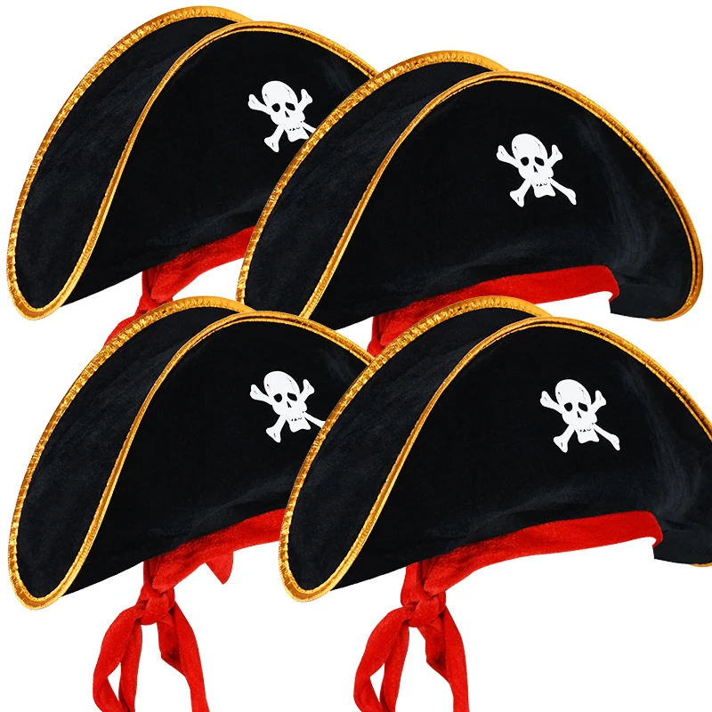 2pcs/set Pirate Hat And Pirate Skull Eye Patches H