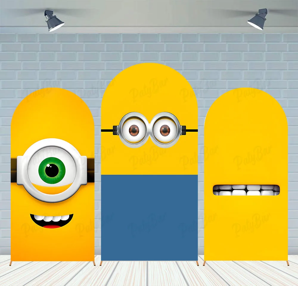 Arch Little Cute Minions Theme Background Boy Birt