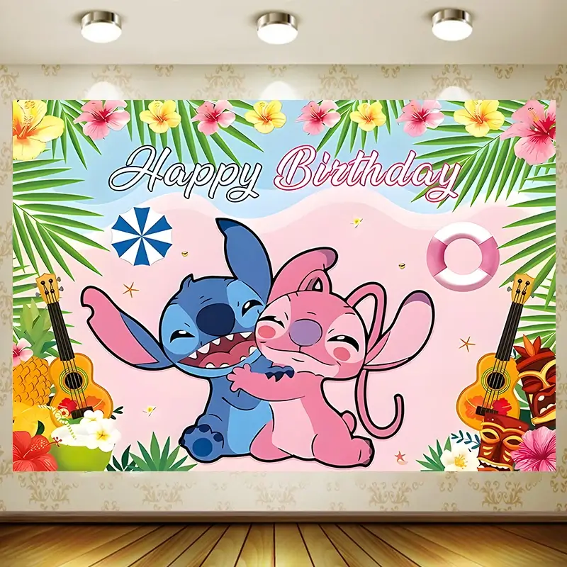 Blue Alien Background kid Birthday Party Supplies 