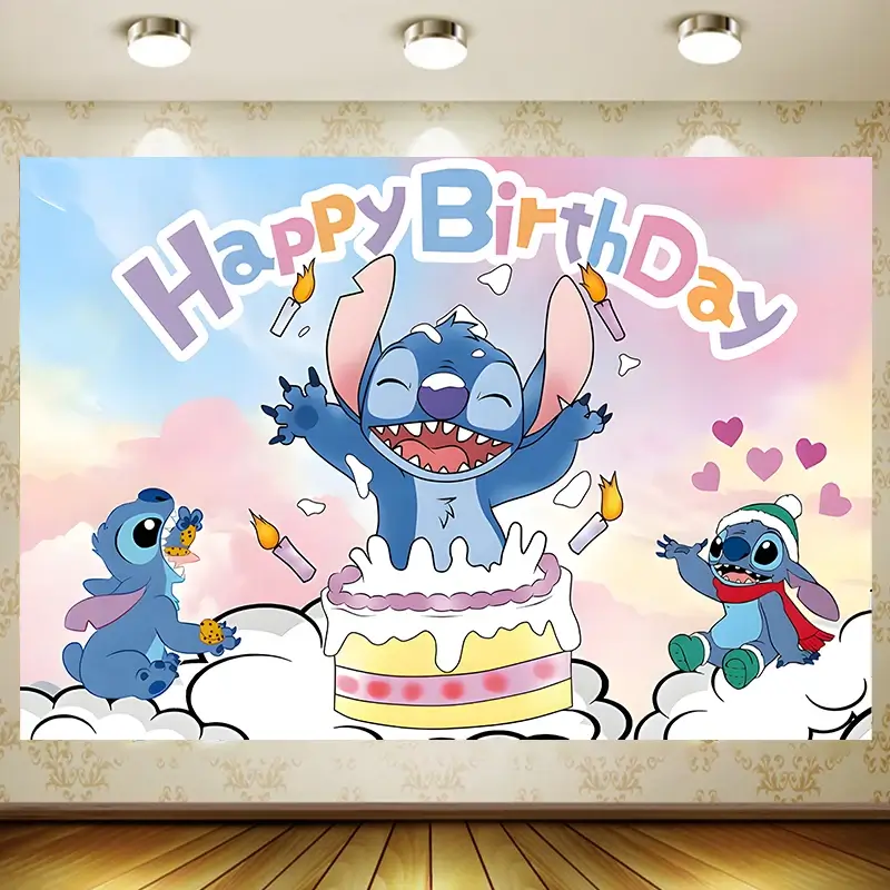 Blue Alien Background kid Birthday Party Supplies 