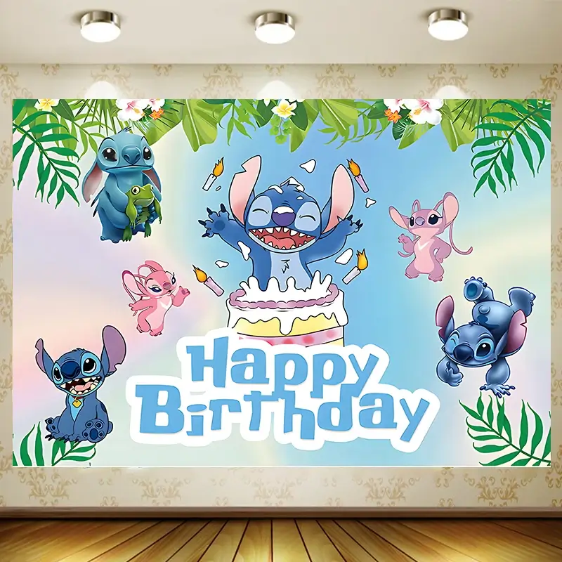 Blue Alien Background kid Birthday Party Supplies 