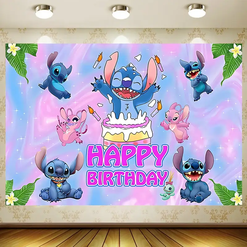 Blue Alien Background kid Birthday Party Supplies 