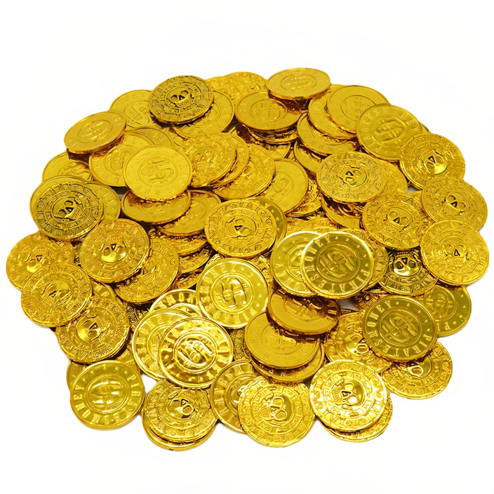 20/50/100pcs Retro Pirate Coin Halloween Decor Fak