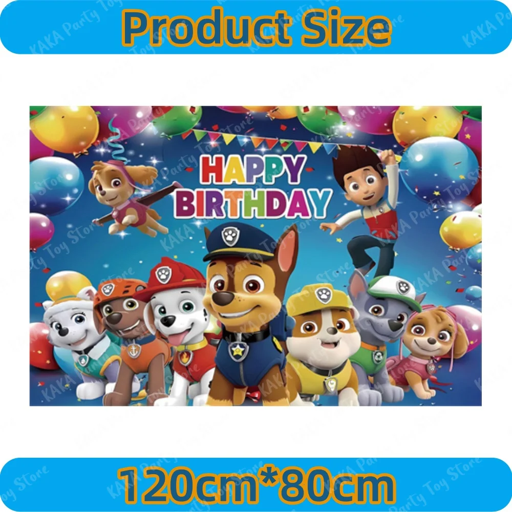 66Pcs Rescue Pups Birthday Decoration Set Latex Ba