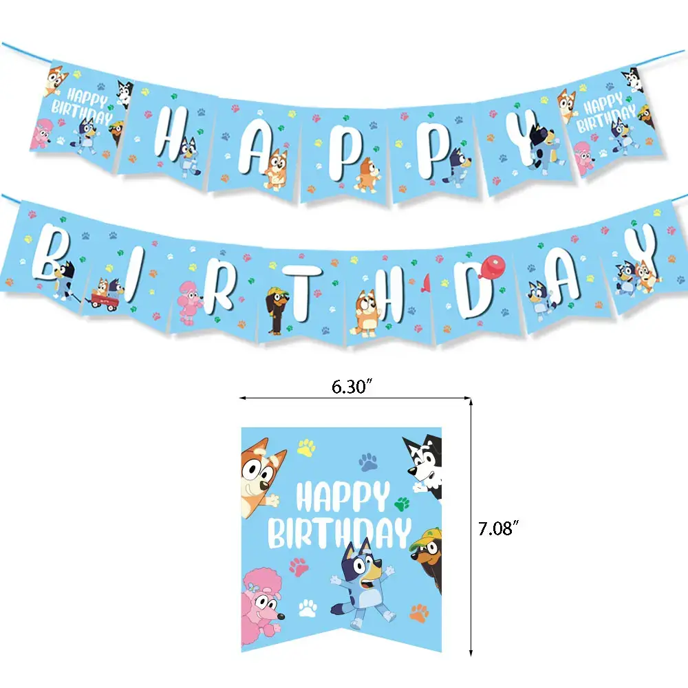 Blue Puppy Birthday Party Dinnerware Set
