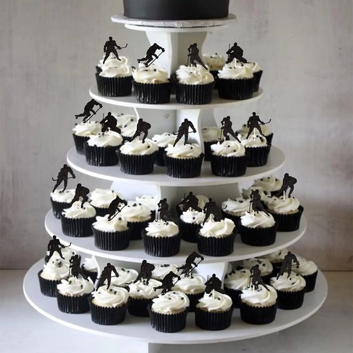 12pcs Ice Hockey Cake Topper Happy Birthday Weddin