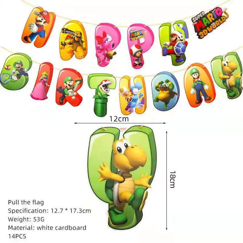 Cartoon Marios Balloon Birthday Party Supplies Dis