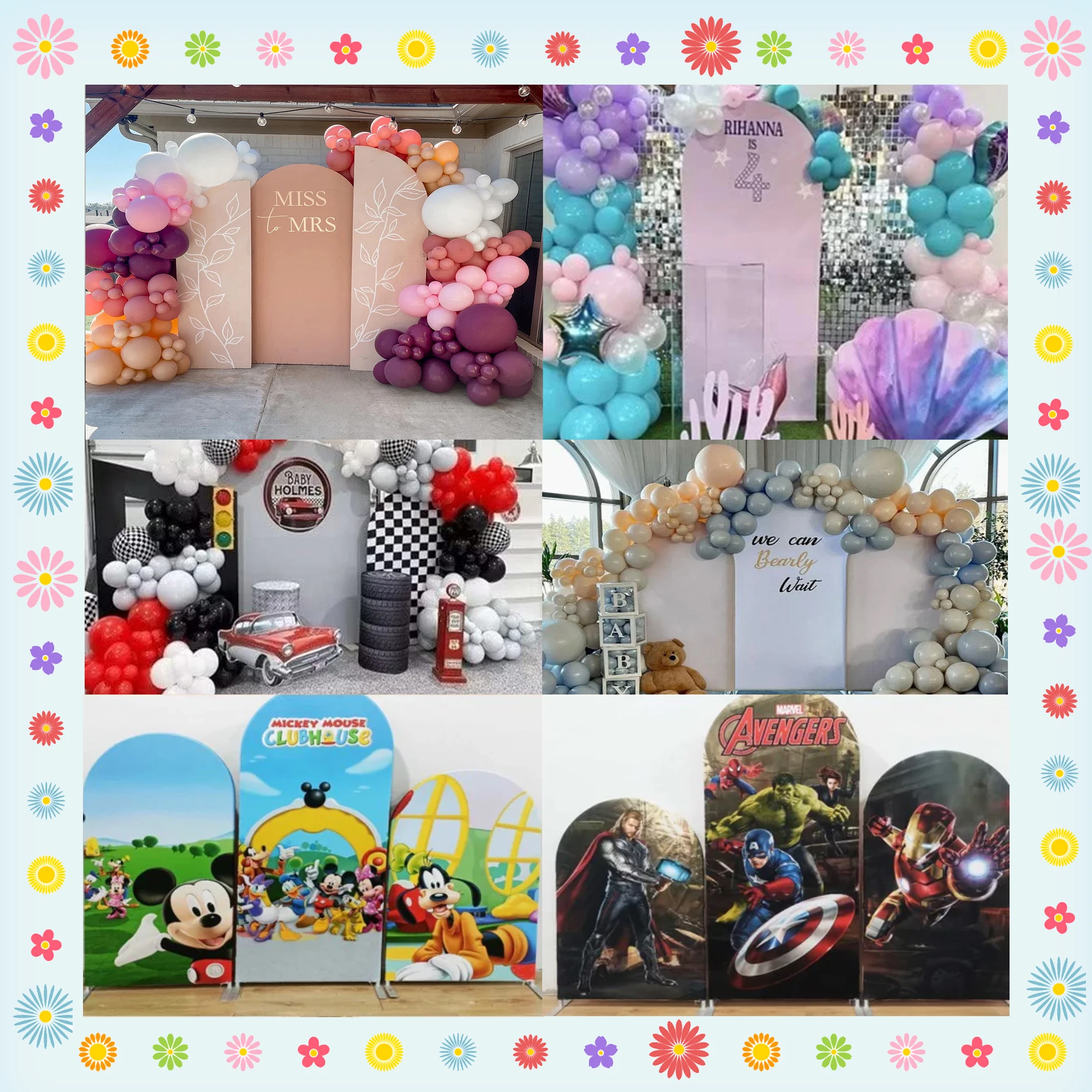 Rescue Pups Arch Photo Backdrop Baby Shower Decora