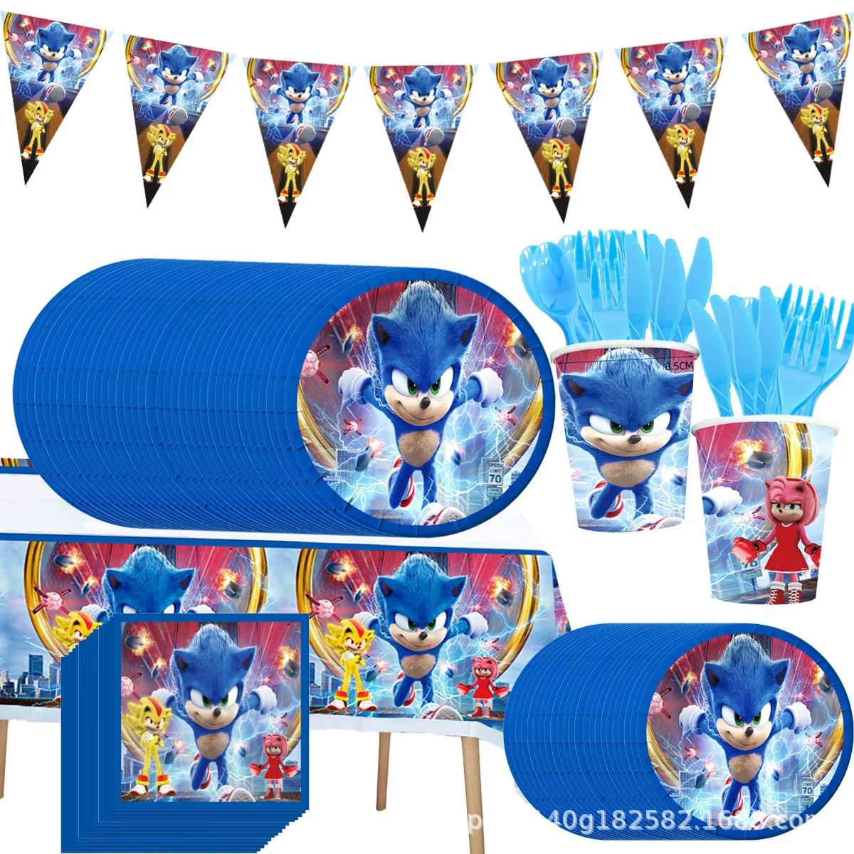 New Sonic Birthday Party Decoration Hedgehog Actio