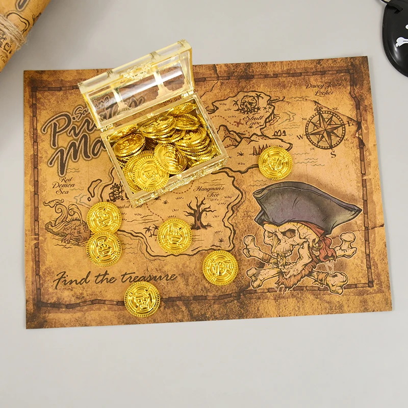 Pirate Adventure Treasure Hunt Map Classic Retro K