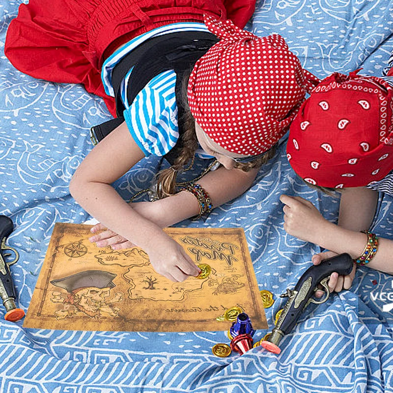Pirate Adventure Treasure Hunt Map Classic Retro K