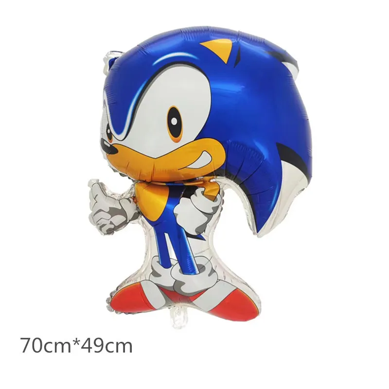 Cartoon Blue Glitter Hedgehog Balloon Sonic Game H