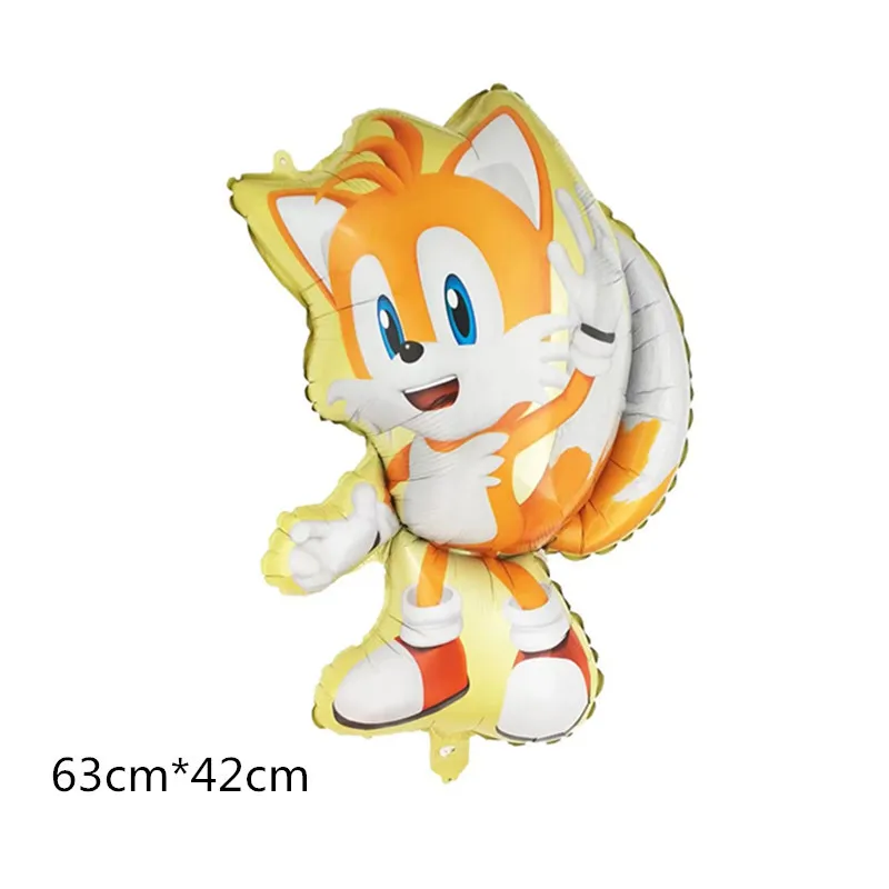 New Cartoon Sonic Balloon Blue Glitter Hedgehog Ac