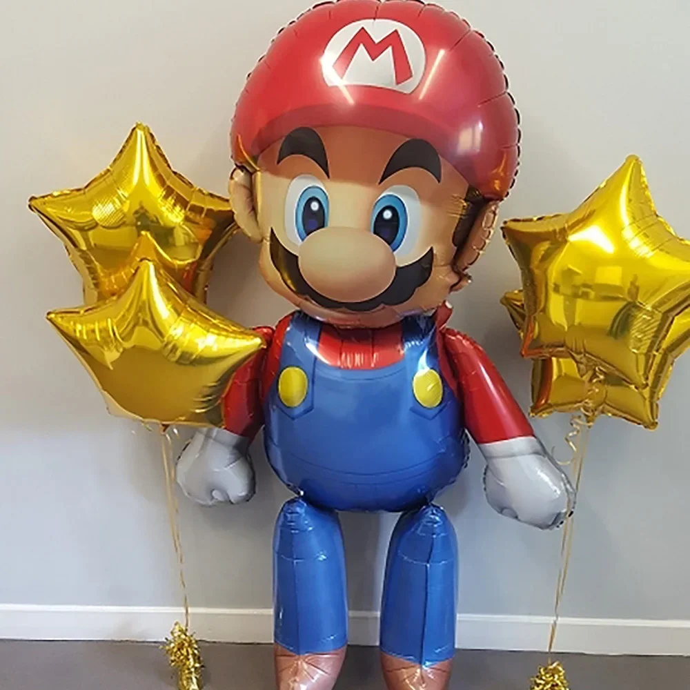 3D Mushroom Kingdom Cartoon Foil Balloon Mario Cha