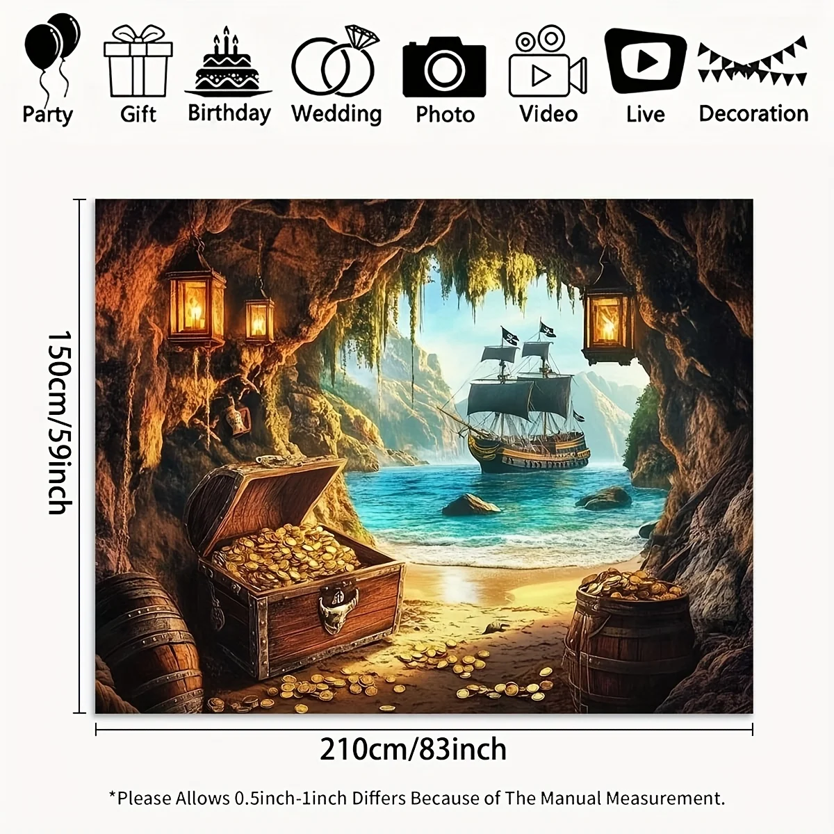 1-piece 2D flat photography background banner - Ad