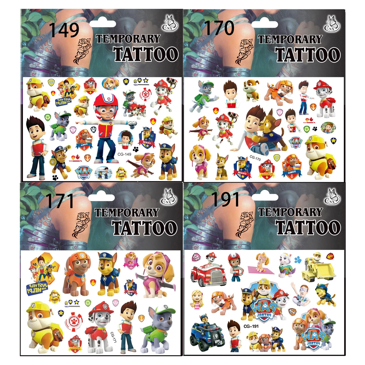 4pcs Tattoo Sticker