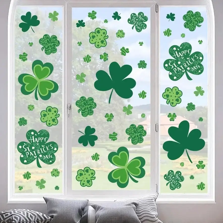 St Patricks Day Window Clings Decorations 109 PCS 