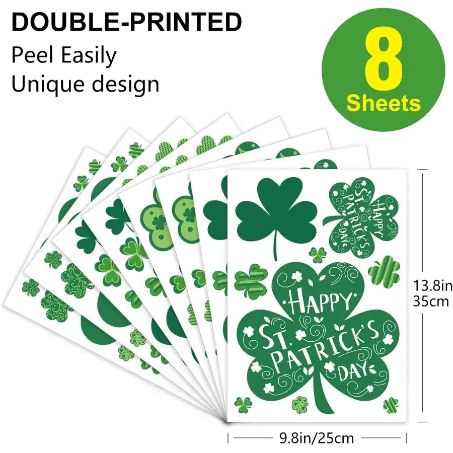 St Patricks Day Window Clings Decorations 109 PCS 