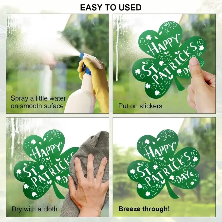 St Patricks Day Window Clings Decorations 109 PCS 