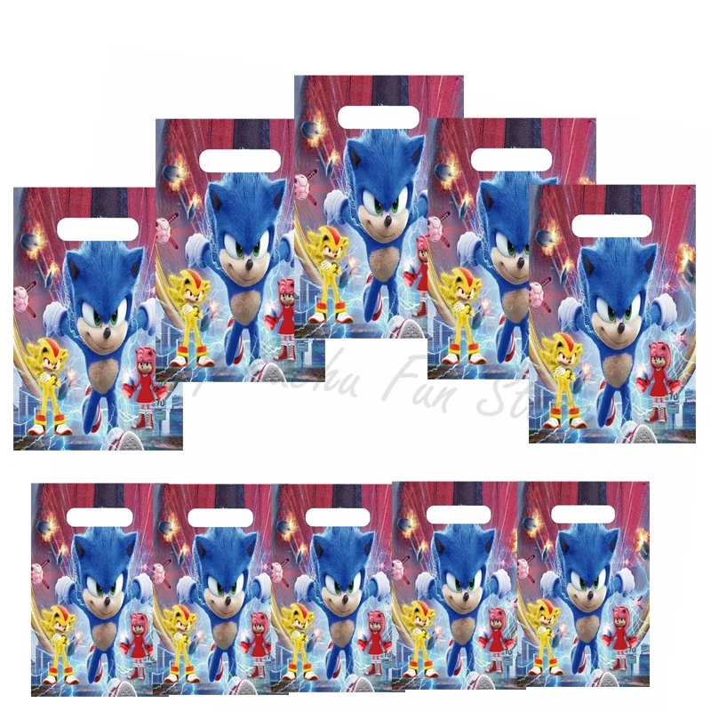 Hot Sale Sonic Birthday Party Gift Bags Candy Bags