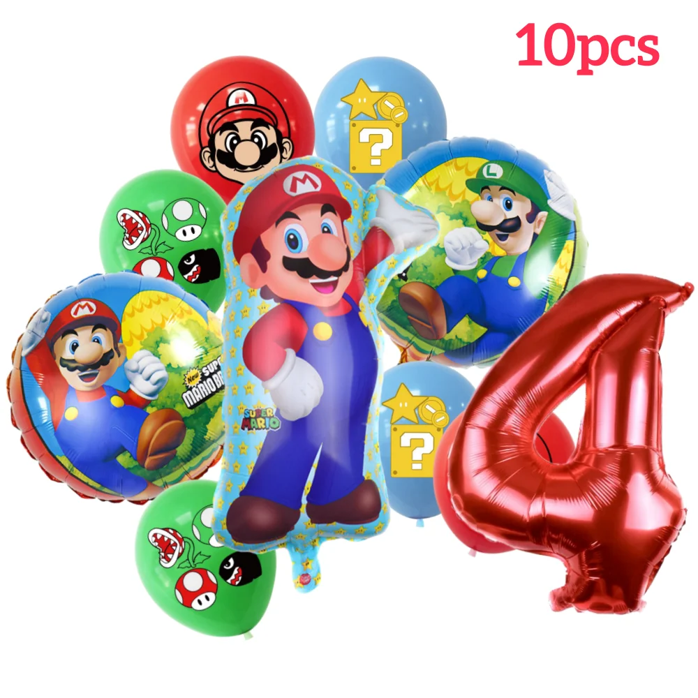 10PCS Mushroom Kingdom Birthday Party Decoration B