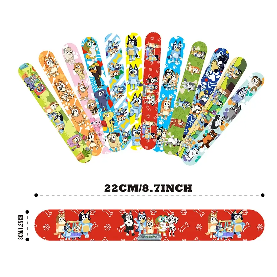 Blue Puppy Slap Bracelets Party Favors