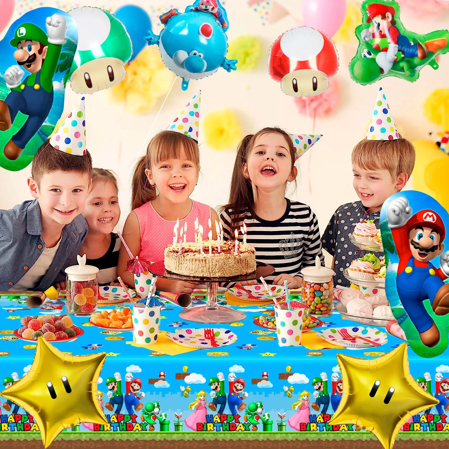 8 Pcs Mushroom Kingdom Party Decorations Balloons 