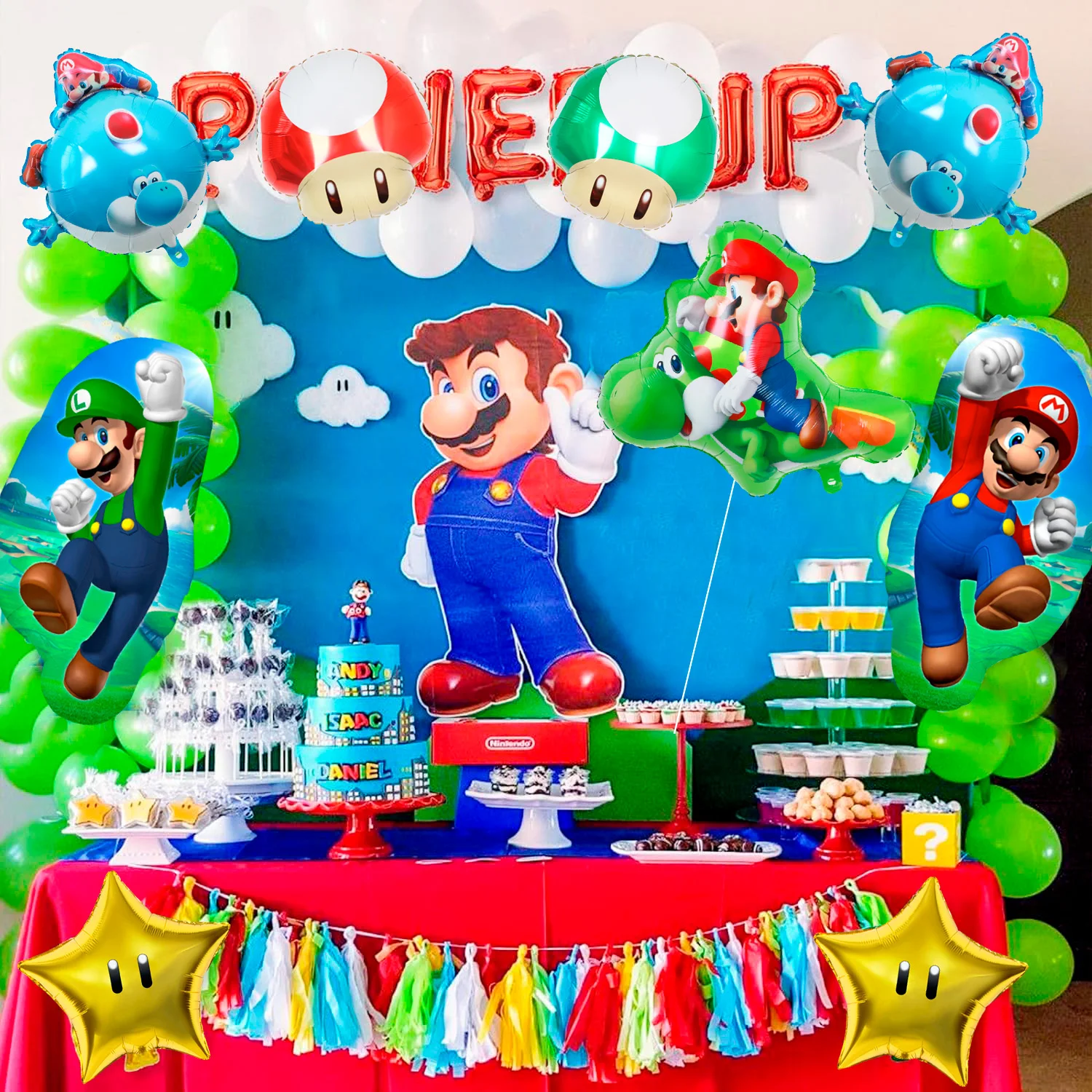 8 Pcs Mushroom Kingdom Party Decorations Balloons 